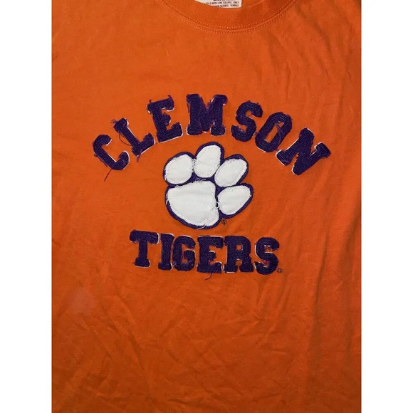 Vintage Clemson Tigers Shirt Mens Size Large‎ Distressed Y2K Heavyweight - Picture 2 of 4